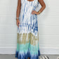 🔥Summer Sale 50% OFF💝Women Summer Tie Dye Maxi Dress Sleeveless Beach Sundress🌙 Free Moon & Star Necklace for today’s first 30 orders! 🎁