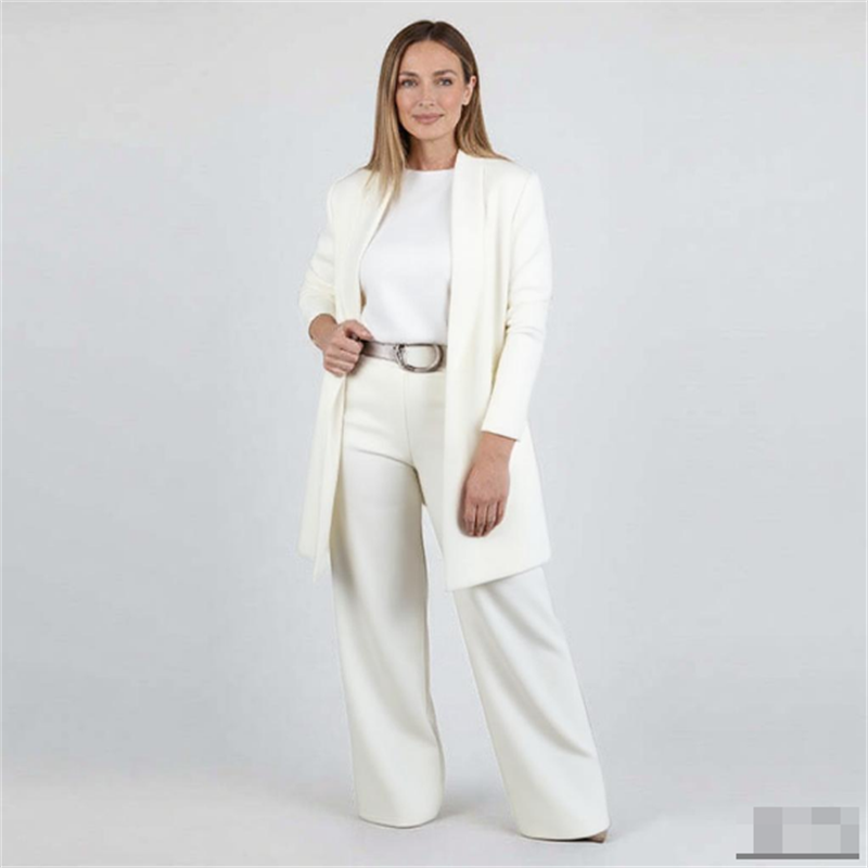 ⏳Time-Limited Special⏰Elegant 3-piece set including long cardigan, top and pants💞