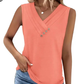 💐2026 Women’s Button Down V Neck Loose Fit Tank Top