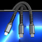 ⚡50% OFF! 3-in-1 Fast Charging Cable - Transparent Glow-in-the-Dark Design for iPhone/Android/Type-C（Never Lose Your Cable Again!）