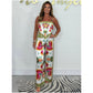 🔥New Arrival 60% OFF⚡50K+ SOLD!💝Spaghetti Strap Printed Top & Loose Women's Pants 2-Piece Set