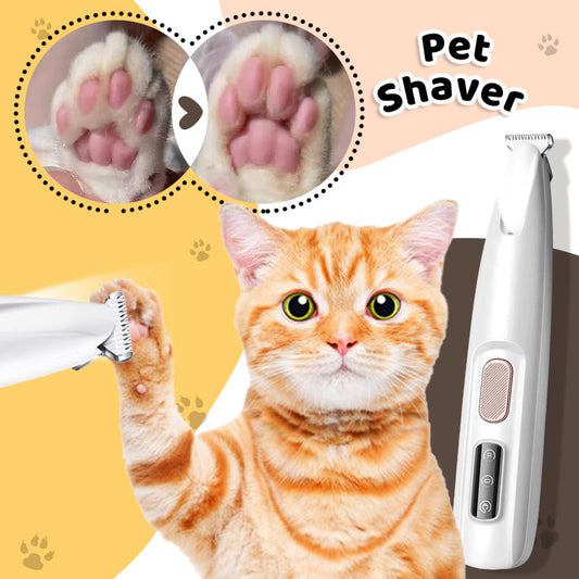 🐱 Waterproof Rechargeable Pet Shaver with LED Light（50% OFF）