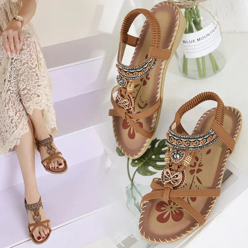 📢📢50% OFF !! ⏰💎 Bohemian Orthopedic Sandals – Arch Support, Non-Slip Sole & Barefoot Comfort for All-Day Wear 🌈