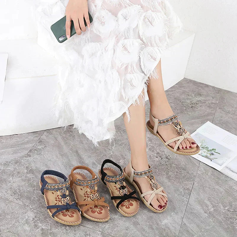 📢📢50% OFF !! ⏰💎 Bohemian Orthopedic Sandals – Arch Support, Non-Slip Sole & Barefoot Comfort for All-Day Wear 🌈