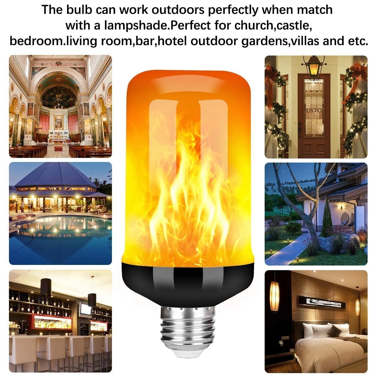 🎃💡2025 HOT Sale 50% OFF🔥LED Flame Light Bulb With Gravity Sensing Effect