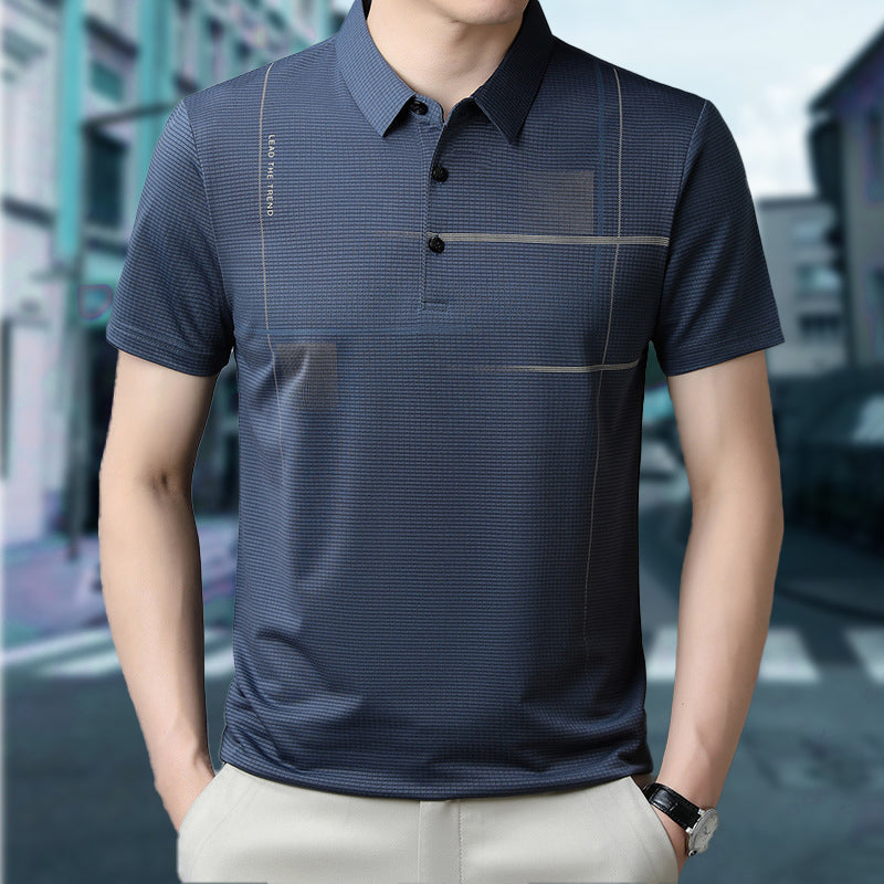 ⏳ Limited time 50% off! 💥Men's Loose Cool Breathable Lapel T-Shirt