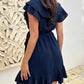 💖LAST DAY SALE 50% OFF💖Women's Elegant Waist Tie V-Neck Ruffle Dress