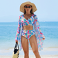 🏖️Summer Specials🌴 Women's Fashion Multicolor Printed Bikini Swimsuit (3 Piece Set)