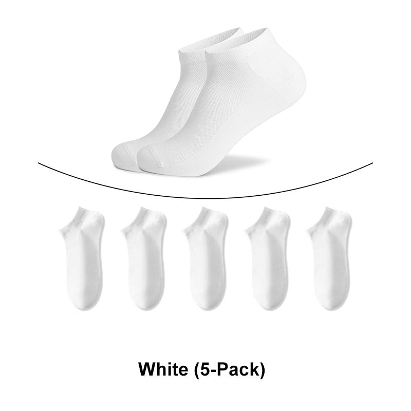 5-Pack Men's Breathable Ankle Socks