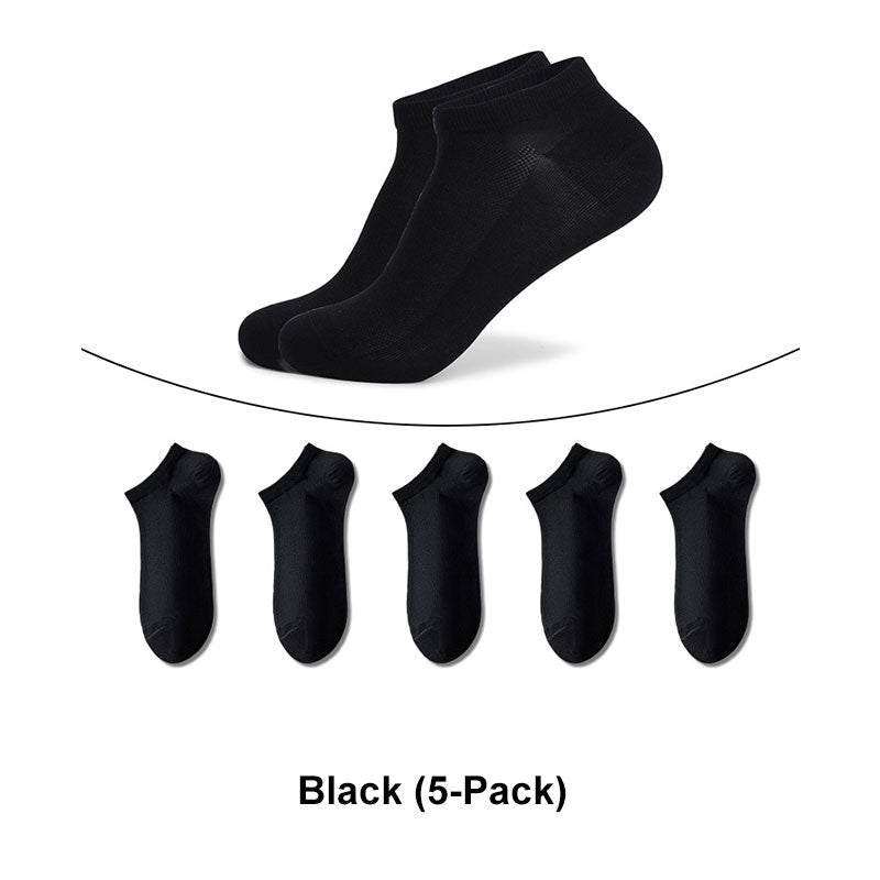 5-Pack Men's Breathable Ankle Socks