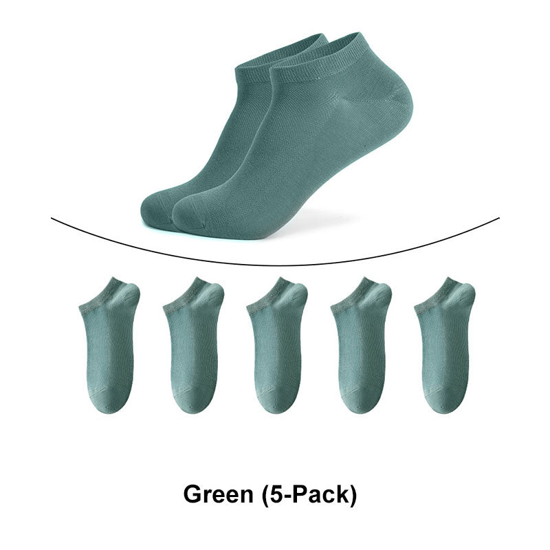 5-Pack Men's Breathable Ankle Socks
