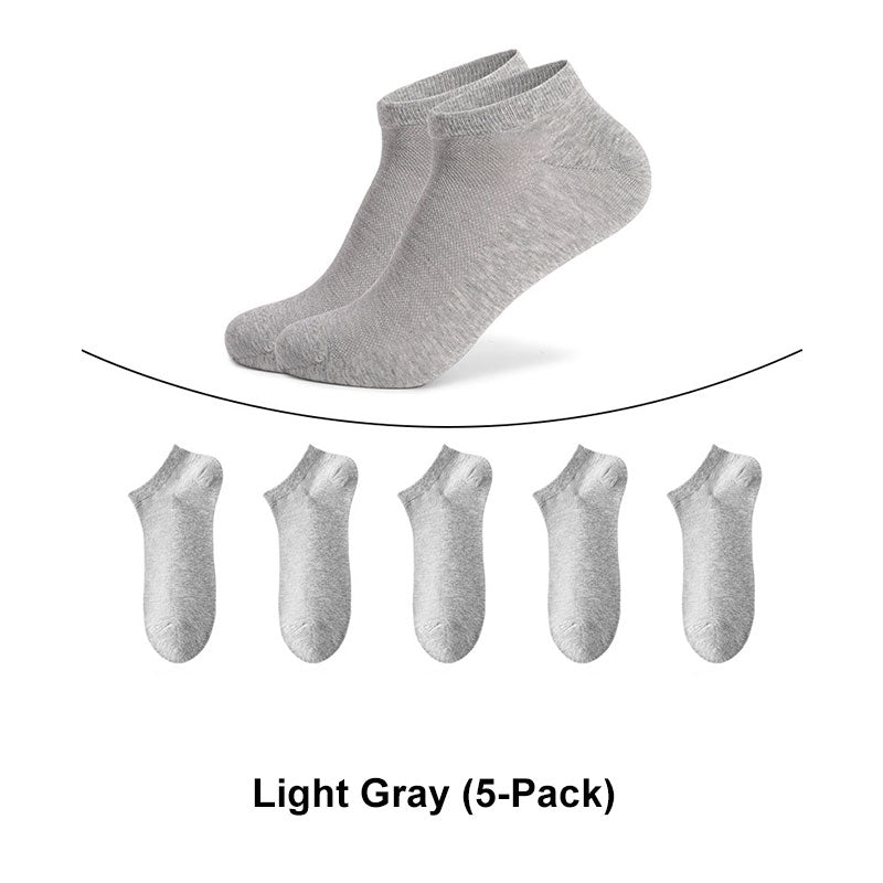 5-Pack Men's Breathable Ankle Socks