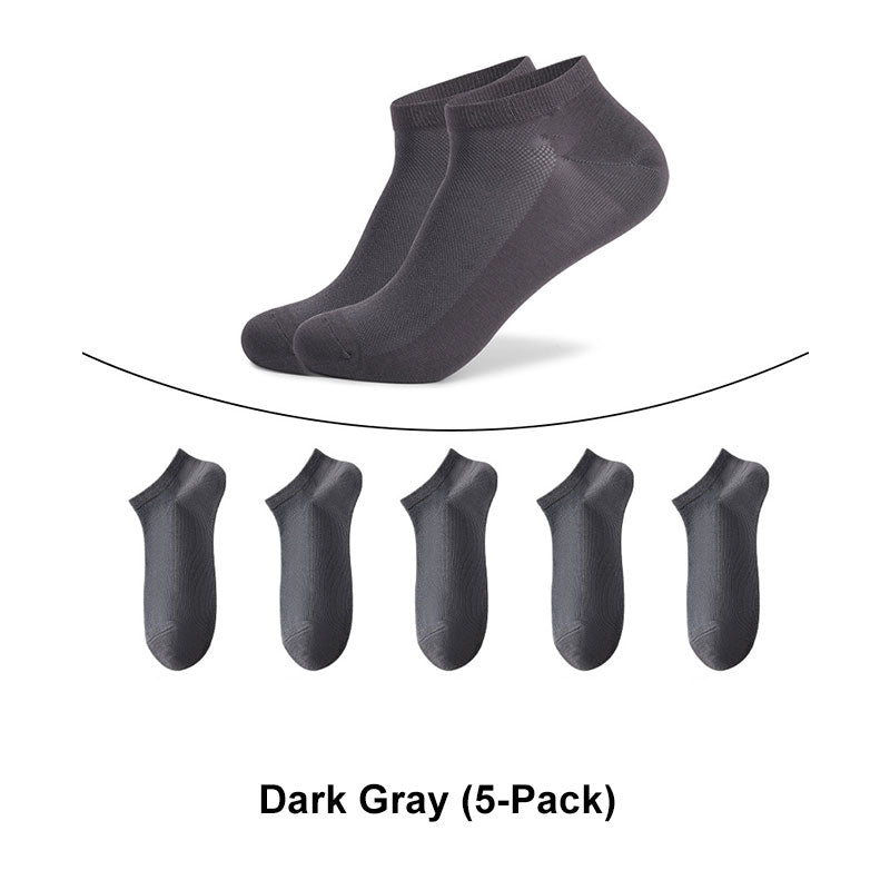5-Pack Men's Breathable Ankle Socks