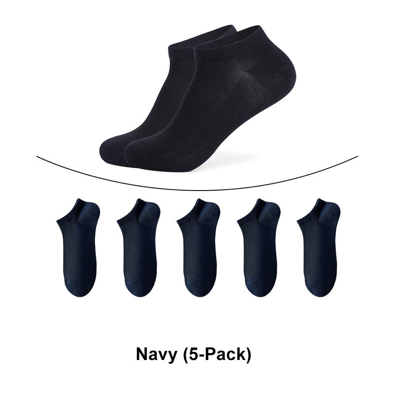 5-Pack Men's Breathable Ankle Socks