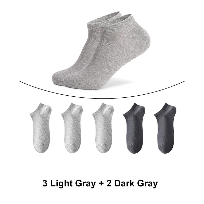 5-Pack Men's Breathable Ankle Socks