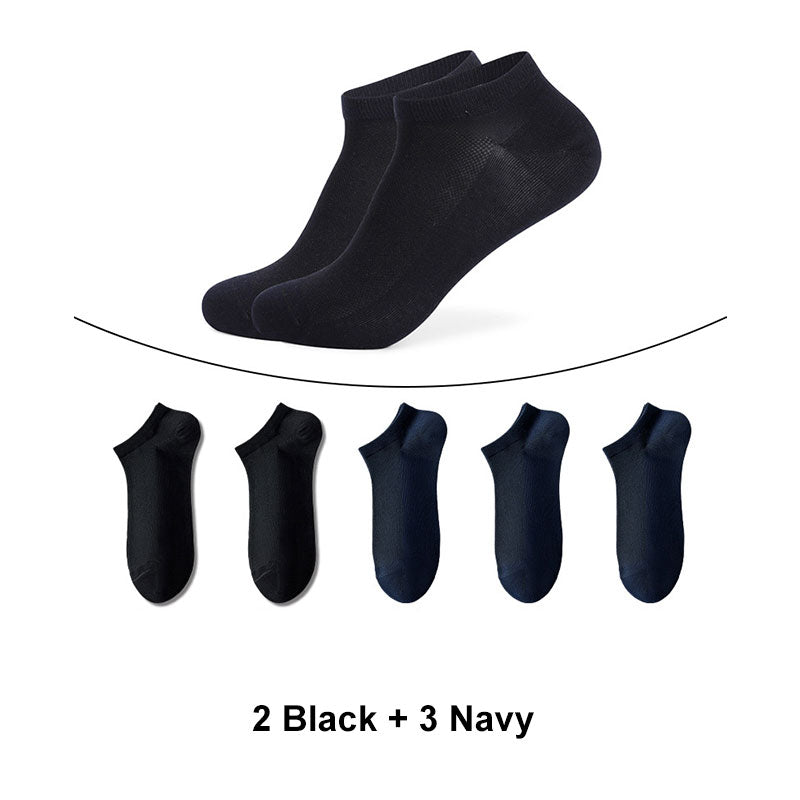 5-Pack Men's Breathable Ankle Socks
