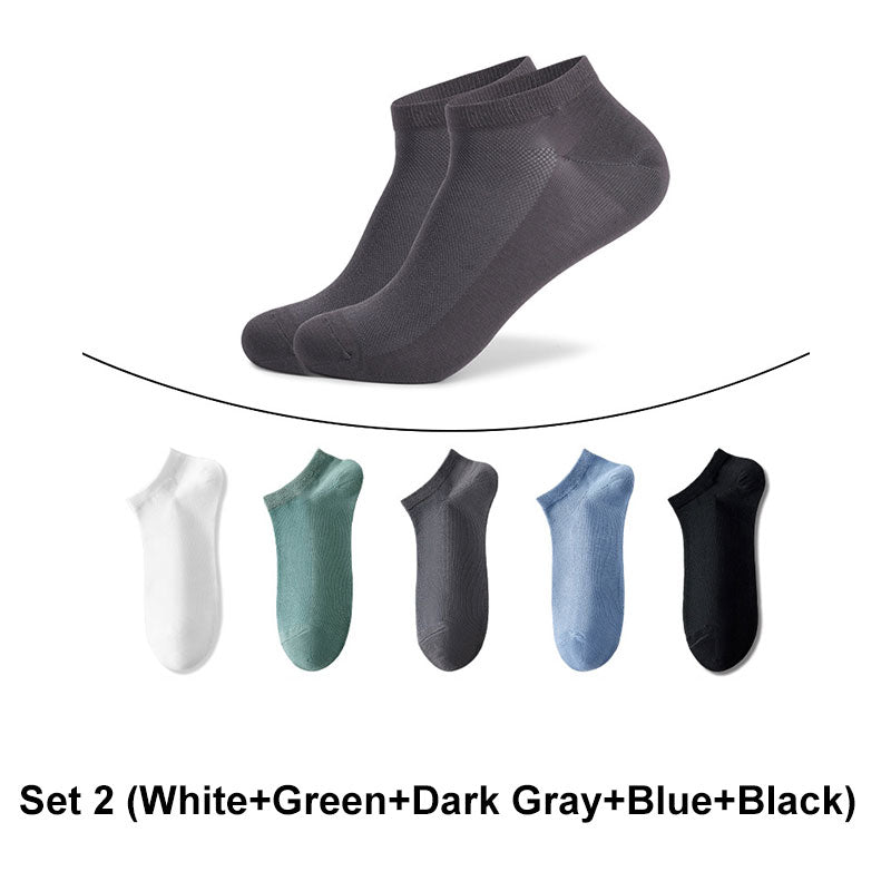 5-Pack Men's Breathable Ankle Socks