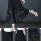 High Waist Floral Wide Leg Casual Pants