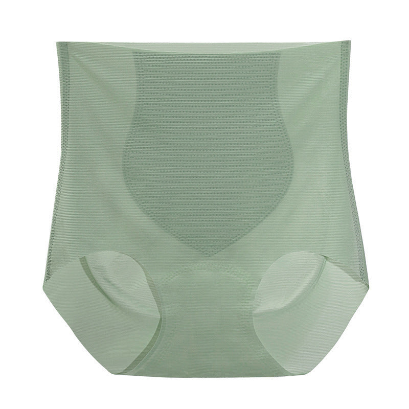Ultra-thin Ice Silk Seamless High-waist Belly-control Panties