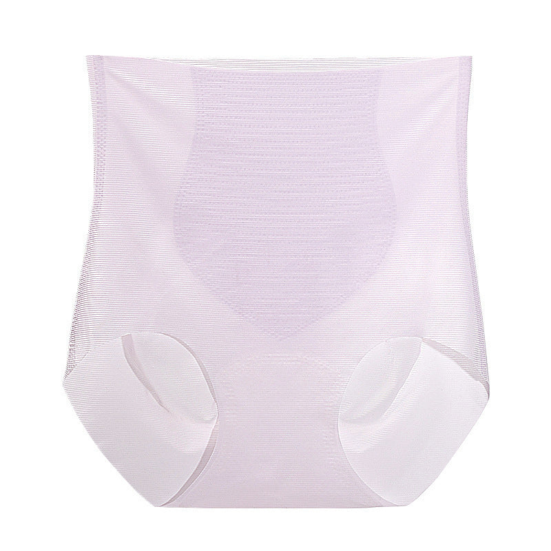 Ultra-thin Ice Silk Seamless High-waist Belly-control Panties