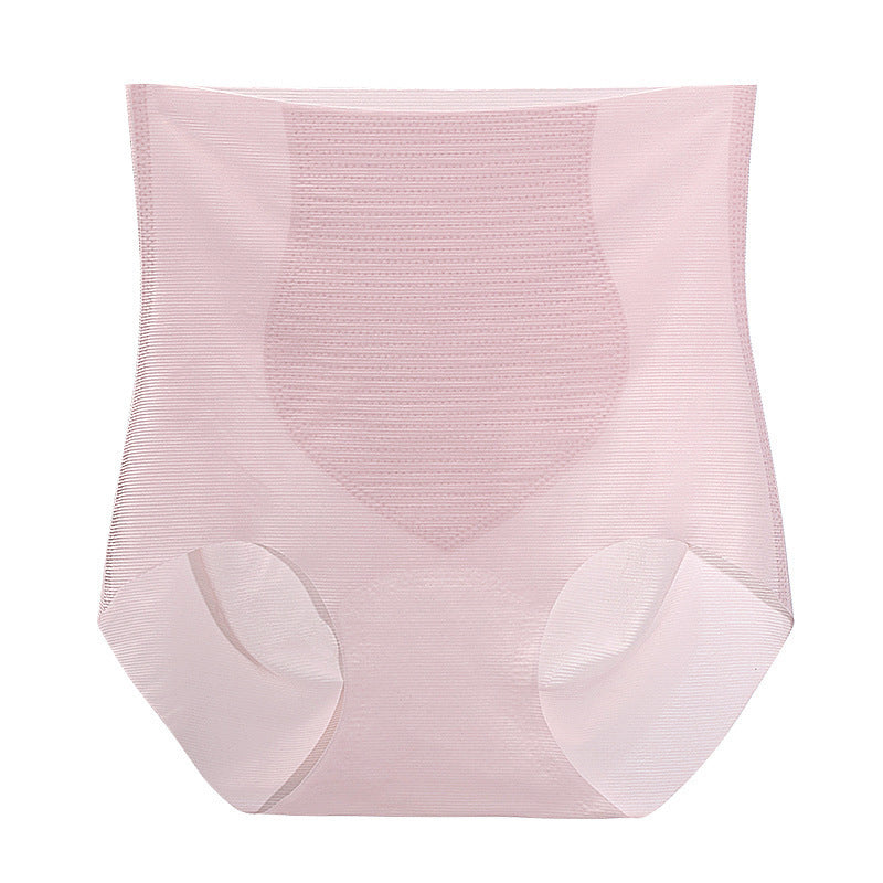 Ultra-thin Ice Silk Seamless High-waist Belly-control Panties