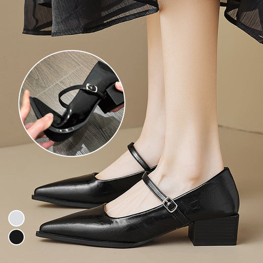 Women's Elegant Pointed Toe Square Heel Sandals