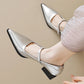 Women's Elegant Pointed Toe Square Heel Sandals