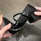 Women's Elegant Pointed Toe Square Heel Sandals