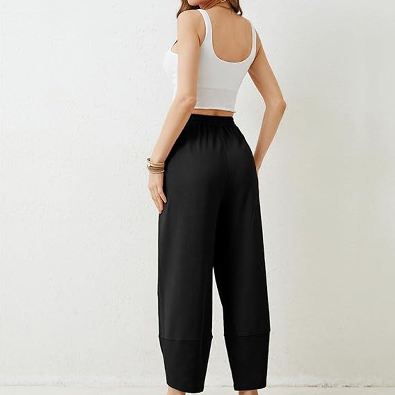 🎉Hot Sale 50% OFF🎉Women's casual ankle trousers with loose fit and elasticated waist