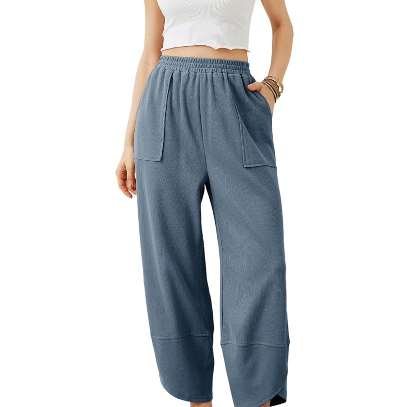 🎉Hot Sale 50% OFF🎉Women's casual ankle trousers with loose fit and elasticated waist