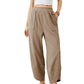🎉Hot Sale 50% OFF🎉Women's casual ankle trousers with loose fit and elasticated waist