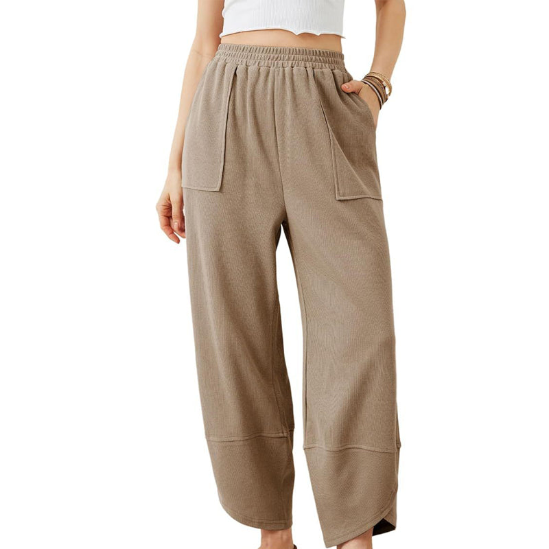 🎉Hot Sale 50% OFF🎉Women's casual ankle trousers with loose fit and elasticated waist
