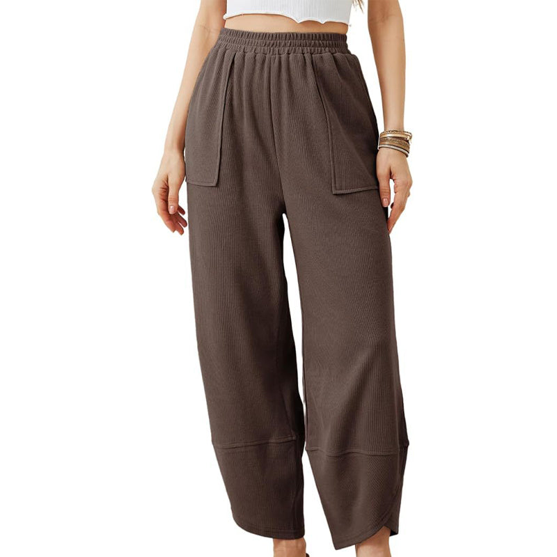 🎉Hot Sale 50% OFF🎉Women's casual ankle trousers with loose fit and elasticated waist