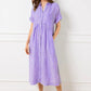 🔥Striped Lapel Button Down Shirt Dress | With Functional Pockets