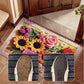 Bathroom Absorbent Non-Slip Knitted Floral Floor Mat
