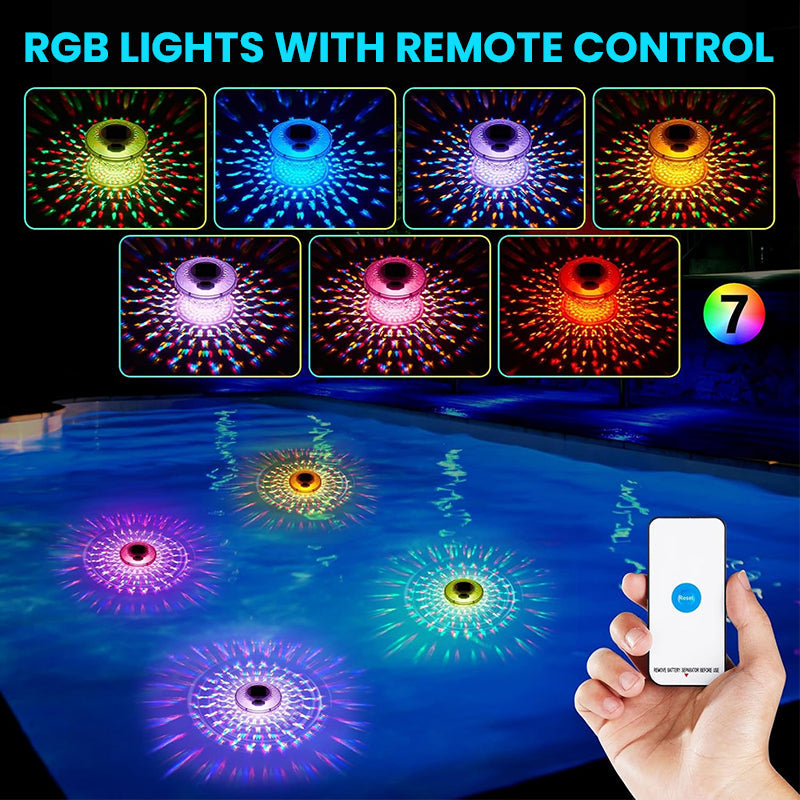 ✨Solar Pool Chlorine Floater with Colorful Lights✨