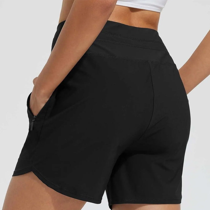 🌞Summer Hot Sale 50% OFF🩳Women's High-Waisted Quick-Dry Swim Shorts