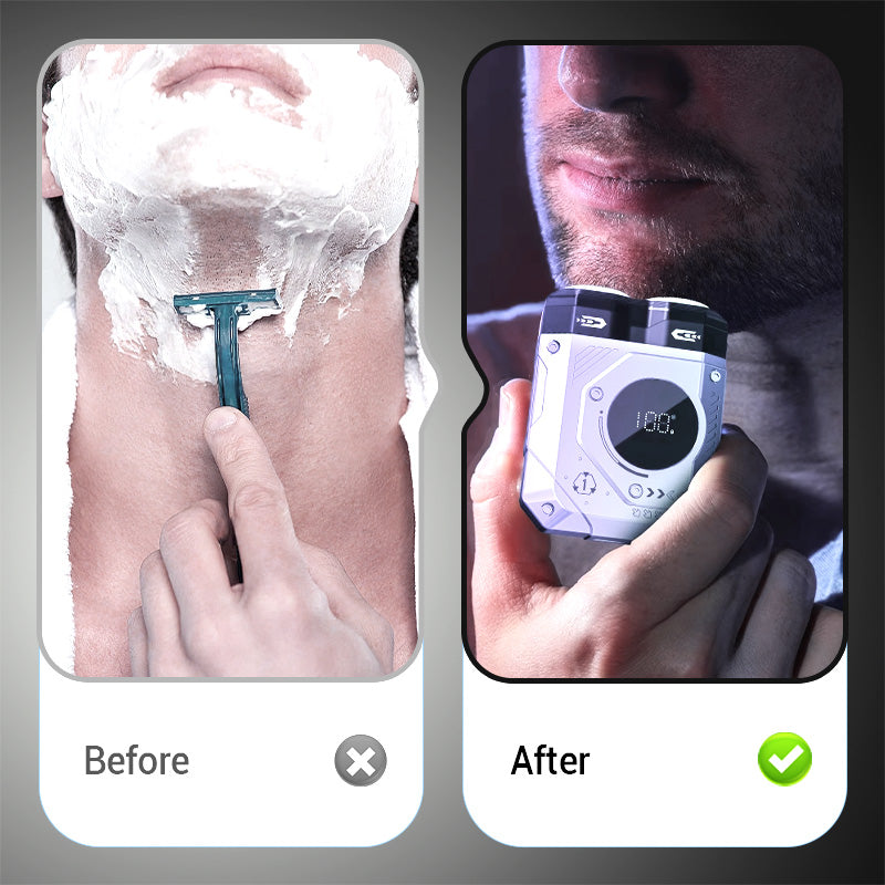 Men's Portable Dual-Blade Washable Shaver