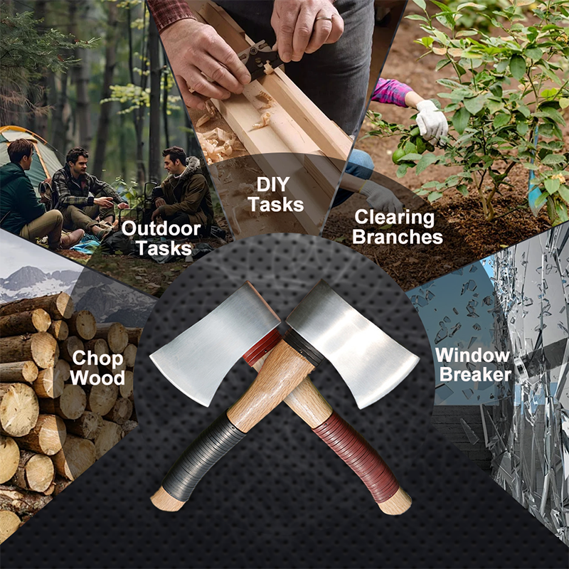 Durable Hatchet with Wood Handle