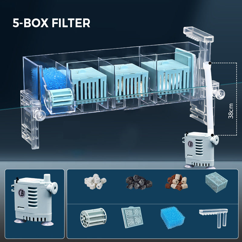 💦Fish Tank Circulating Filter Box with Water Pump