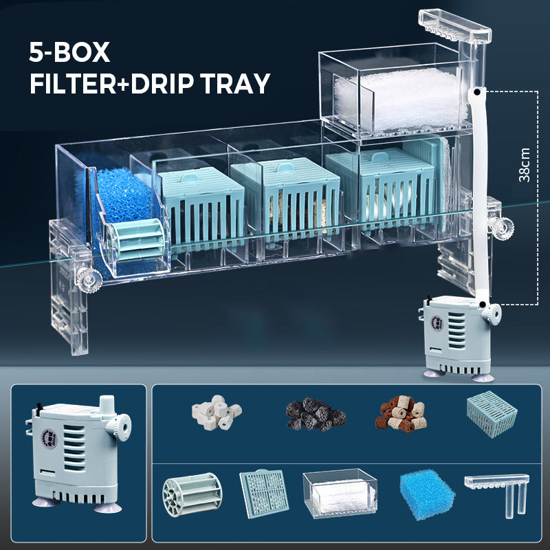 💦Fish Tank Circulating Filter Box with Water Pump
