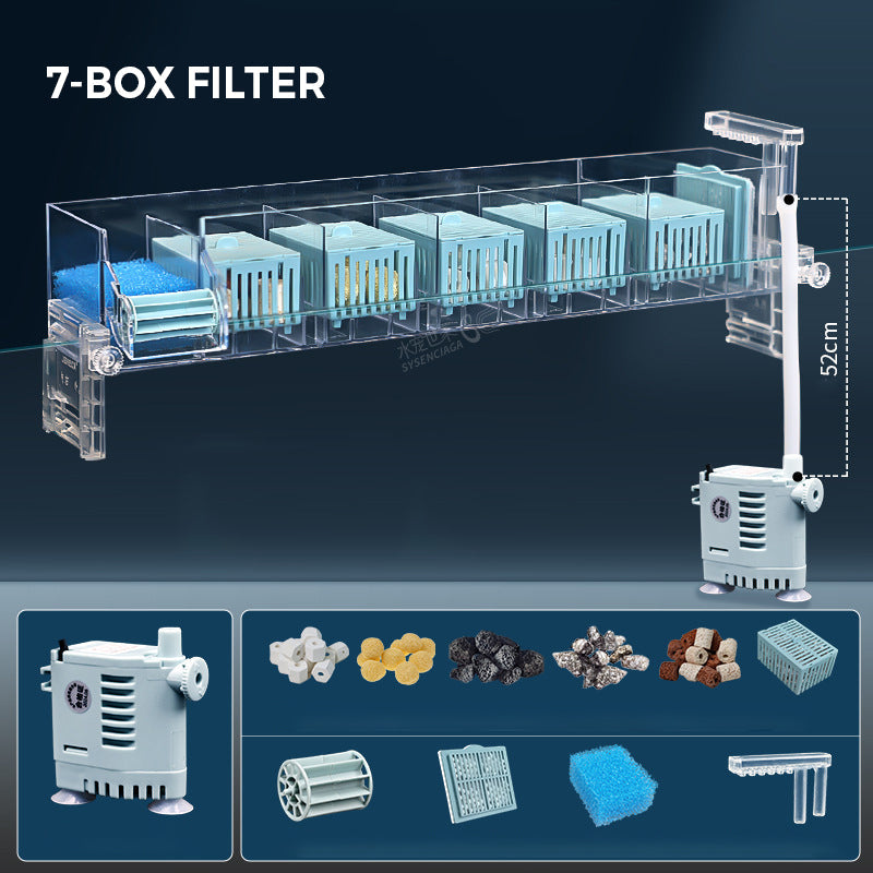 💦Fish Tank Circulating Filter Box with Water Pump