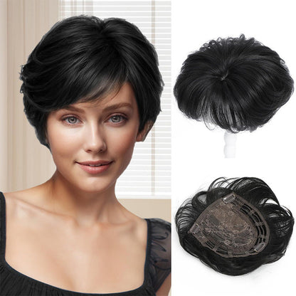 2025🔥HOT SALE🔥 | SHORT NATURAL HAIRPIECE FOR THE TOP OF THE HEAD