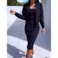 💎 60% OFF! 💎 Spaghetti Strap Bodycon Dress & Jacket Set – Curve-Hugging Fit, 5 Colors & Effortless Day-to-Night Style 🌸👗