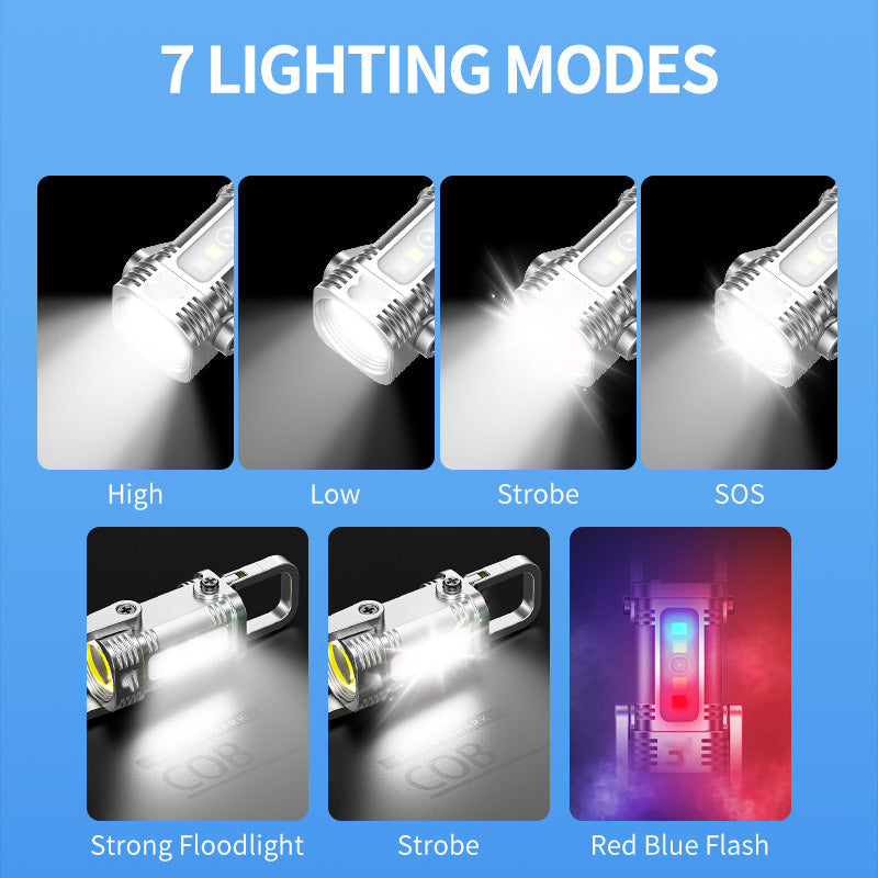 🔥Limited stock available 50% OFF🔥Multifunctional Mini Keychain Flashlight with Clip