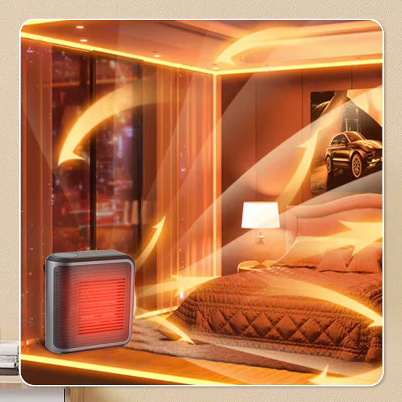 🔥 2025 HOT SALE 50% OFF! ✨ 800W Wall Outlet Space Heater - Adjustable Thermostat with 4 Timer Settings & Overheat Protection for Office/Bedroom 🕒🌡️