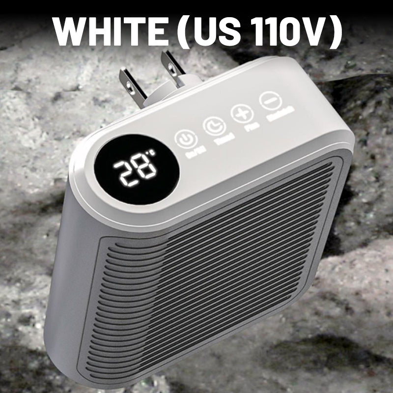 🔥 2025 HOT SALE 50% OFF! ✨ 800W Wall Outlet Space Heater - Adjustable Thermostat with 4 Timer Settings & Overheat Protection for Office/Bedroom 🕒🌡️