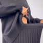 Women's V-Neck Knit Top and Pleated Skirt Set