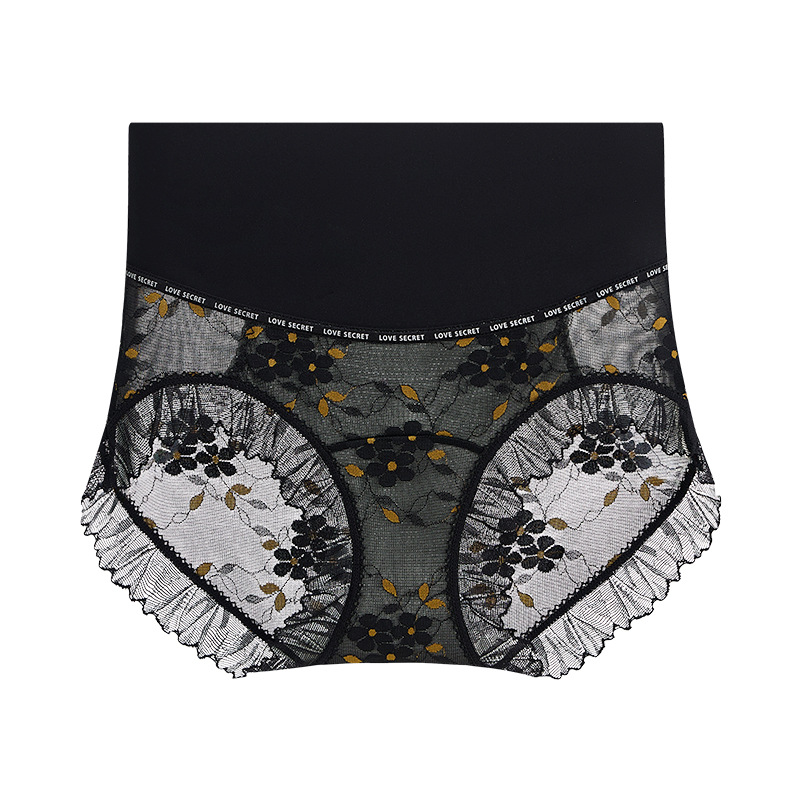 Women's Breathable High Waist Seamless Lace Panties