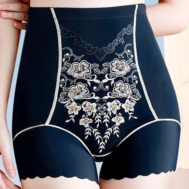 Women's Embroidered High-Waist Tummy Control Briefs